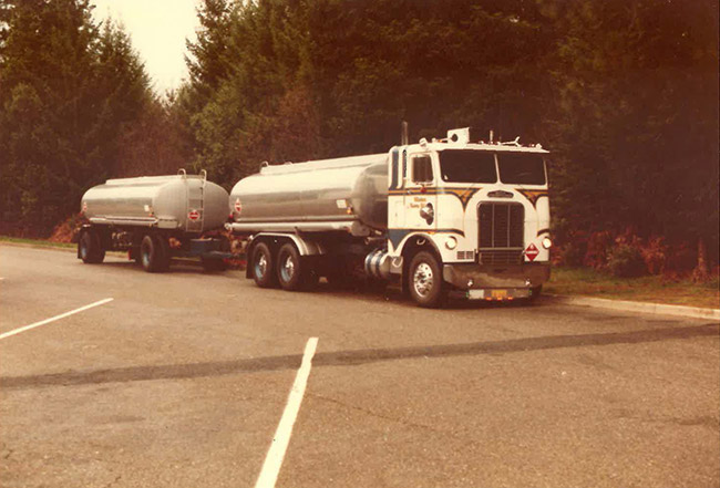 Old Astro fuel truck transporting oil Old Astro fuel truck transporting oil